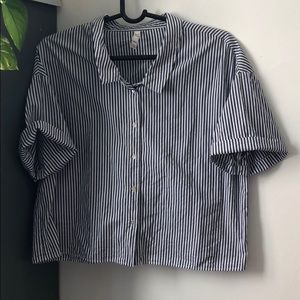 Zara Cotton Stripe Blouse